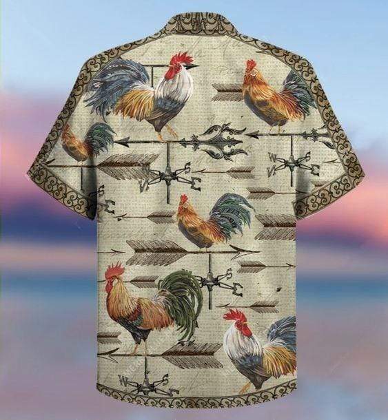 Weathervane Rooster 3D All Over Printed Hawaiian Shirt | Unique Beach