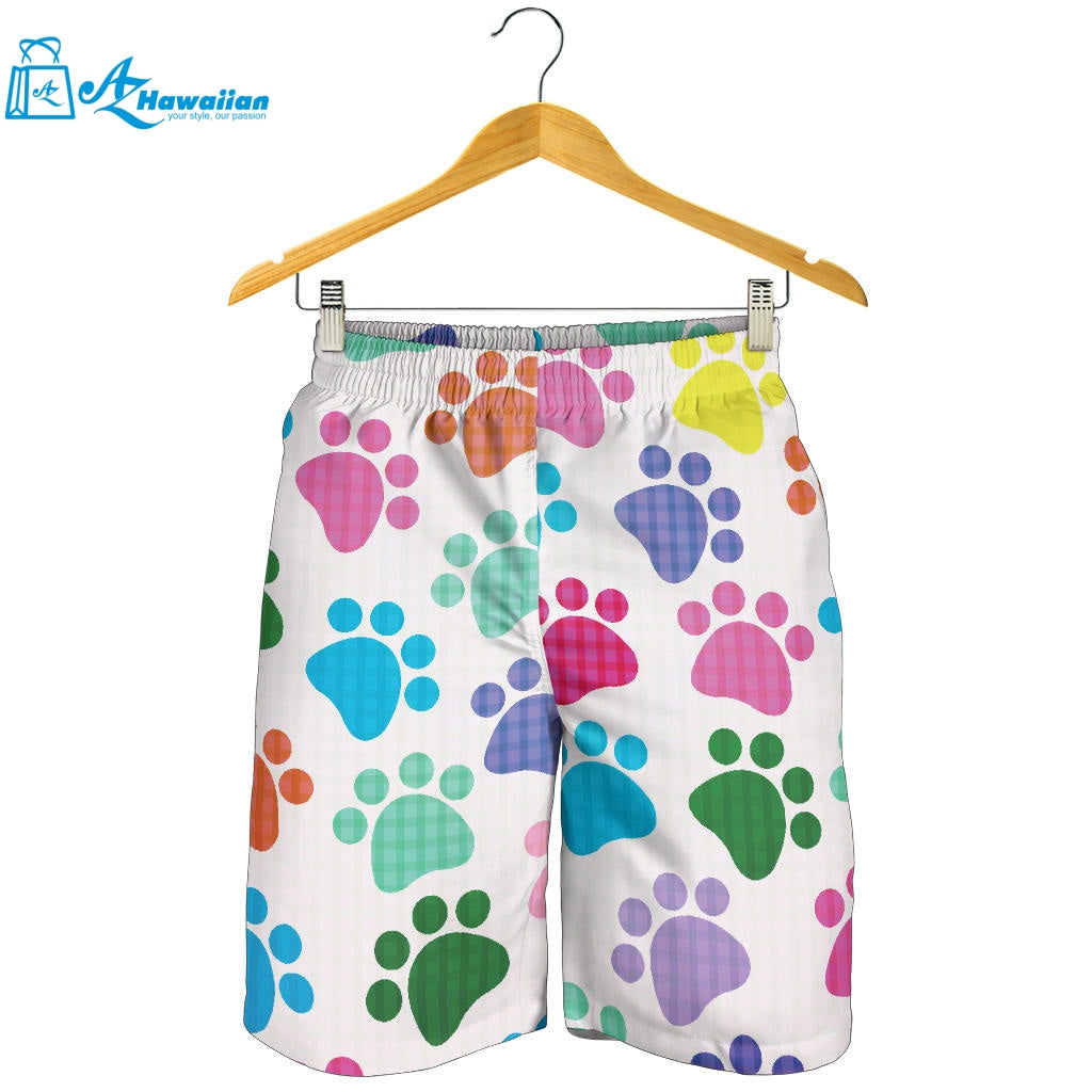 Dog Paws Pattern Print Design 01 Men Shorts