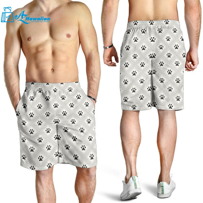 Dog Paws Pattern Print Design 03 Men Shorts