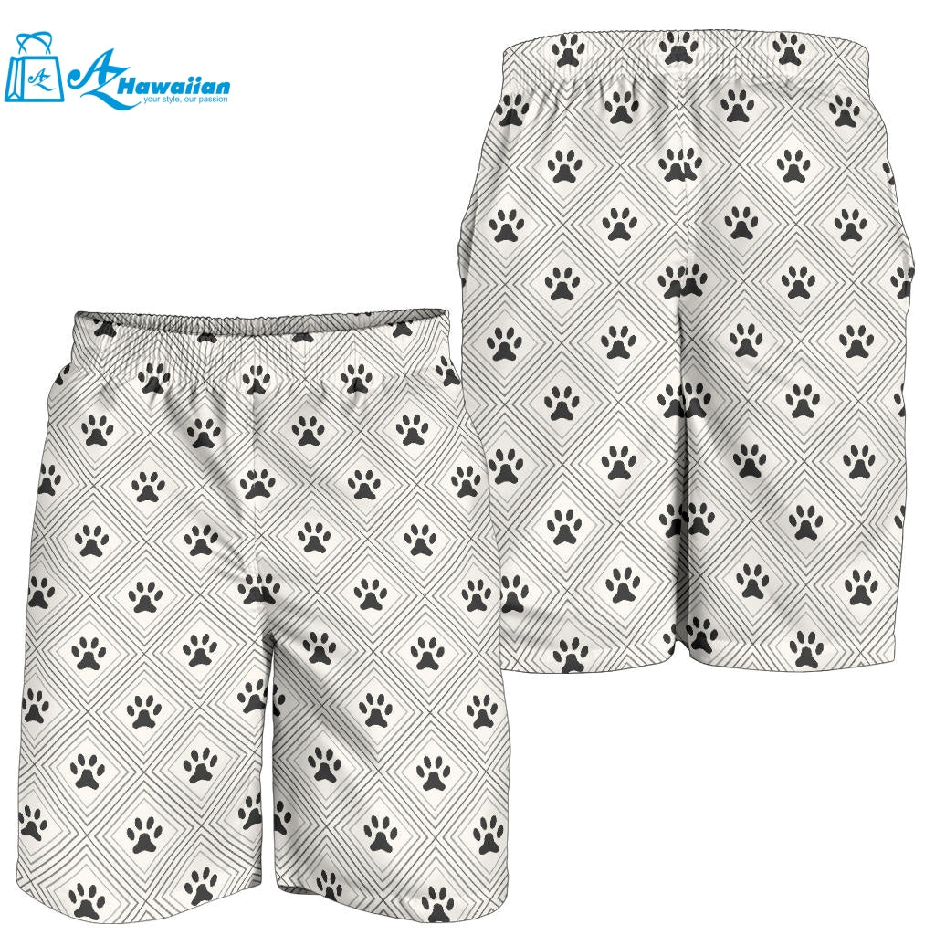 Dog Paws Pattern Print Design 03 Men Shorts