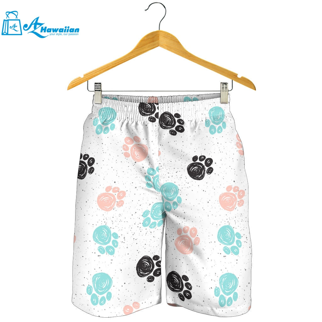 Dog Paws Pattern Print Design 04 Men Shorts