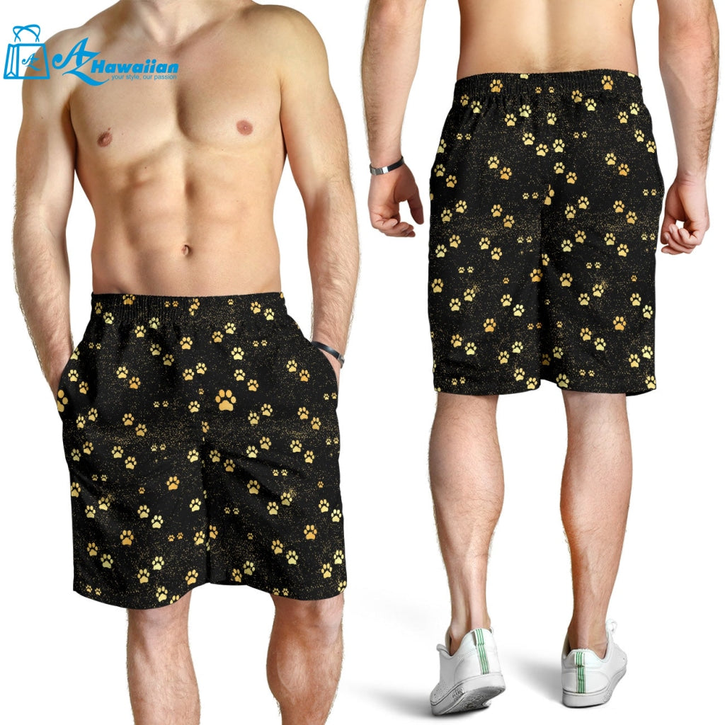 Dog Paws Pattern Print Design 05 Men Shorts