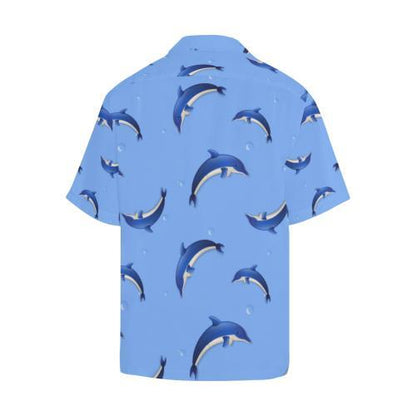 Dolphin Blue Print Hawaiian Shirt