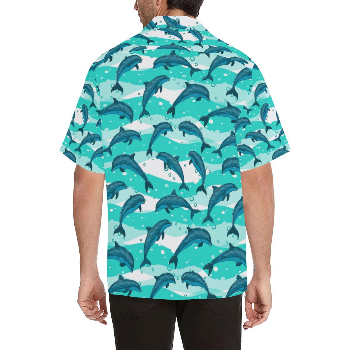 Dolphin Design Print Pattern Hawaiian Shirt