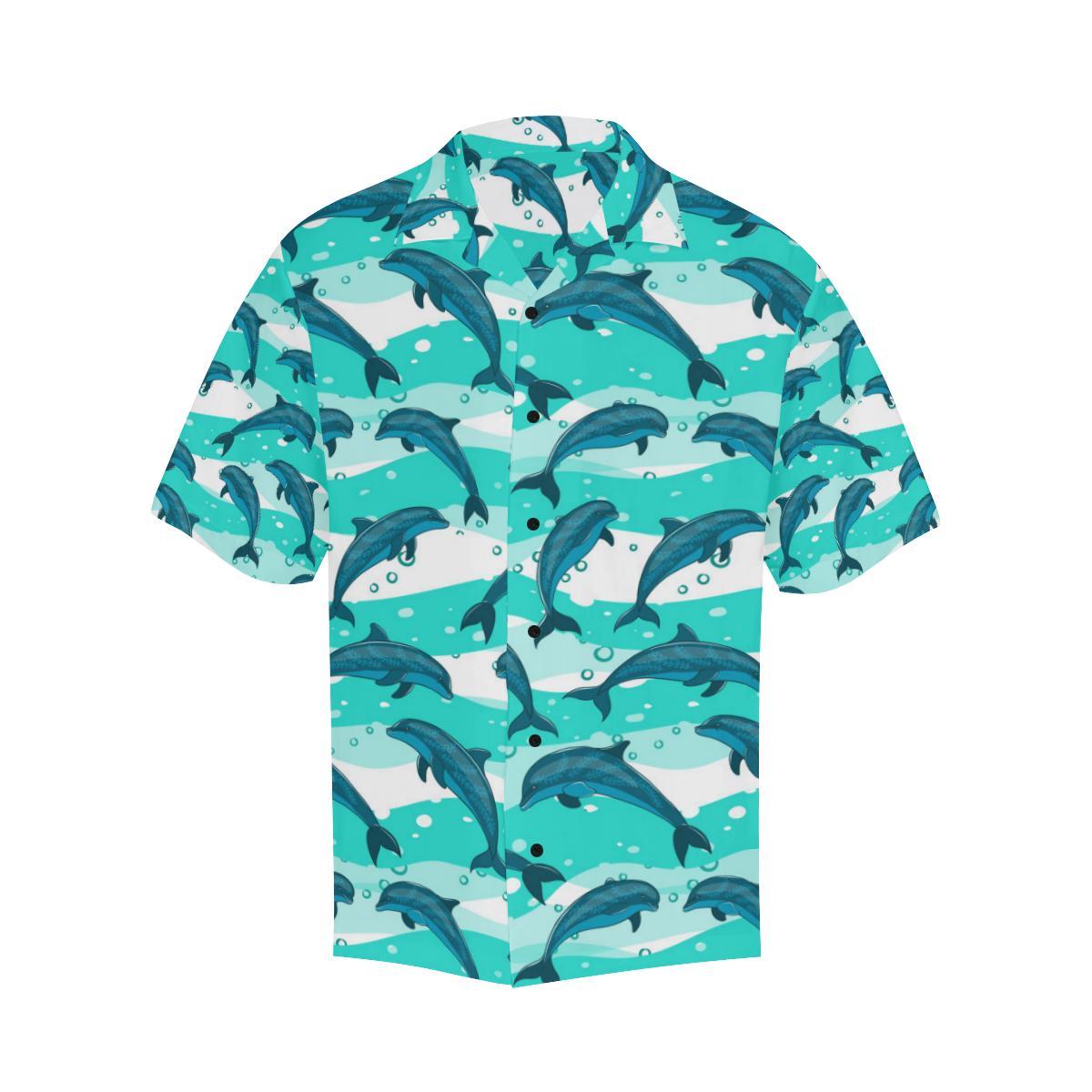 Dolphin Design Print Pattern Hawaiian Shirt