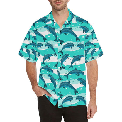 Dolphin Design Print Pattern Hawaiian Shirt