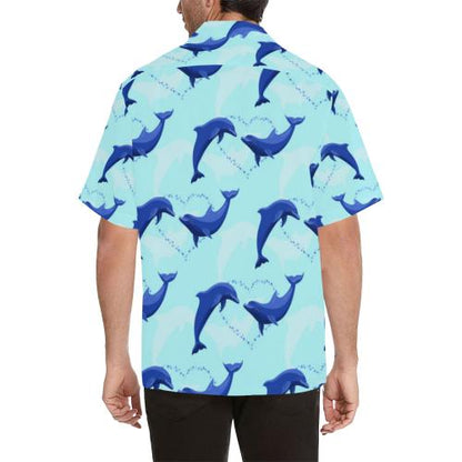 Dolphin Heart Pattern Hawaiian Shirt