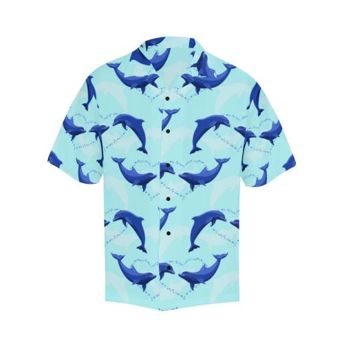 Dolphin Heart Pattern Hawaiian Shirt