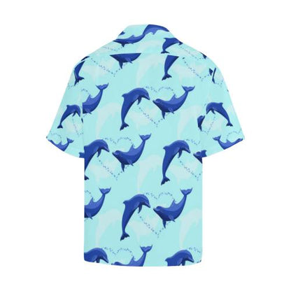 Dolphin Heart Pattern Hawaiian Shirt