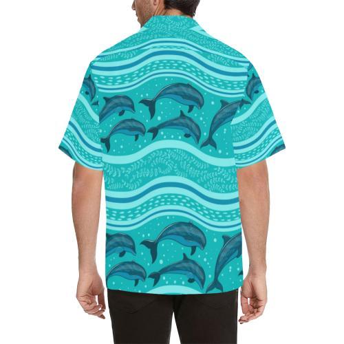 Dolphin Pattern Hawaiian Shirt