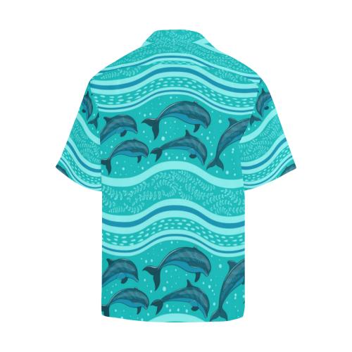 Dolphin Pattern Hawaiian Shirt