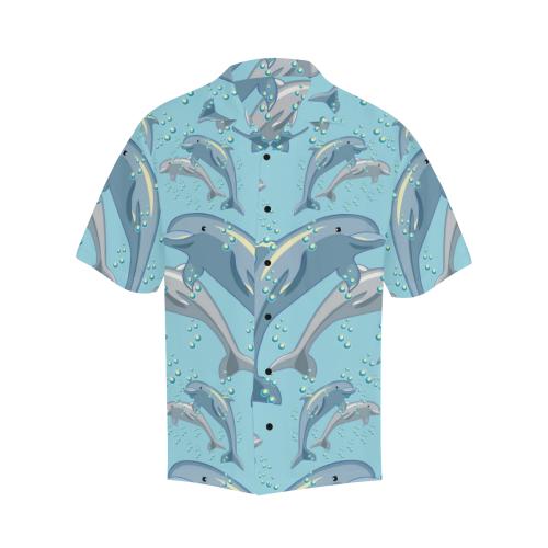 Dolphin Print Pattern Hawaiian Shirt