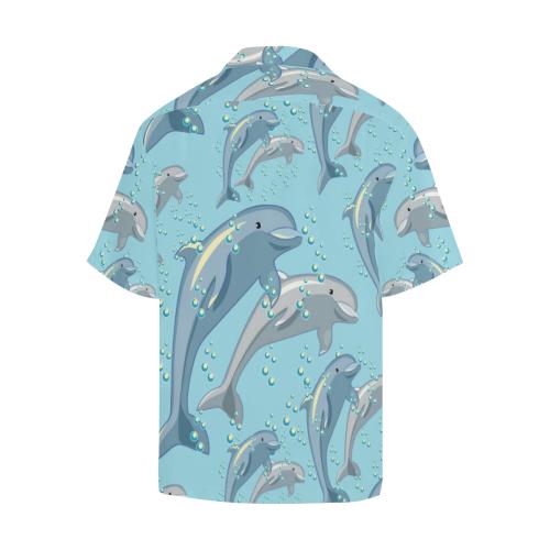 Dolphin Print Pattern Hawaiian Shirt