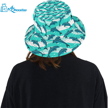 Dolphin sea pattern Unisex Bucket Hat