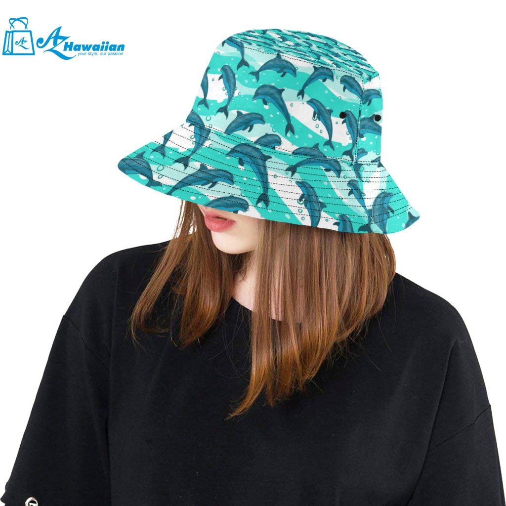 Dolphin sea pattern Unisex Bucket Hat