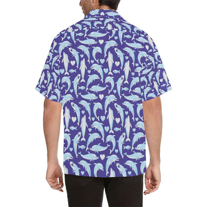 Dolphin Smile Print Pattern Hawaiian Shirt