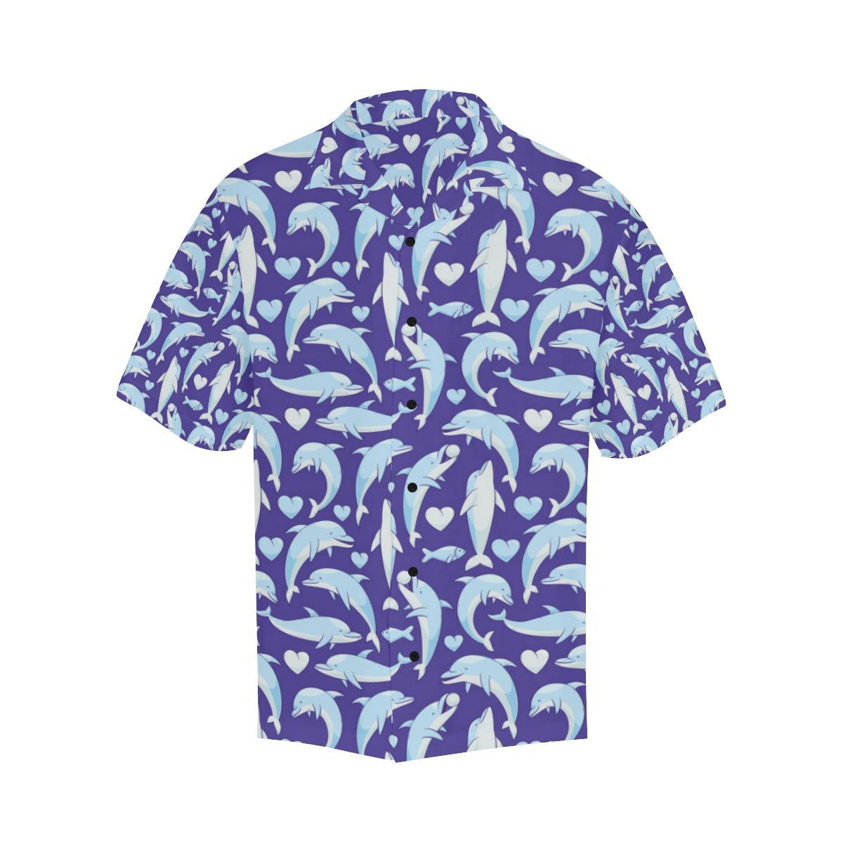 Dolphin Smile Print Pattern Hawaiian Shirt