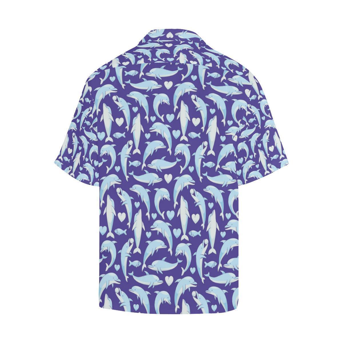 Dolphin Smile Print Pattern Hawaiian Shirt