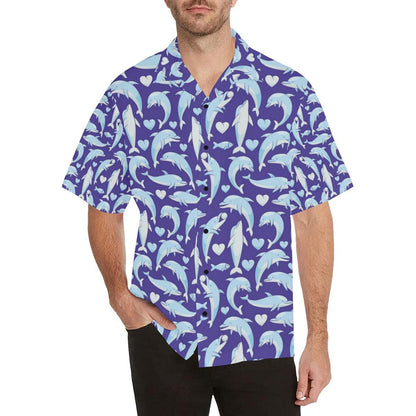 Dolphin Smile Print Pattern Hawaiian Shirt