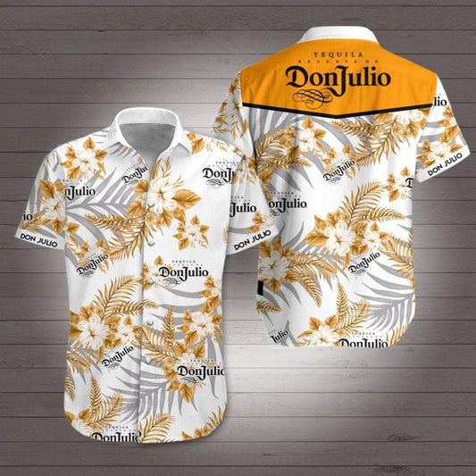 Don Julio Tequila logo Hawaiian Graphic Print Short Sleeve 