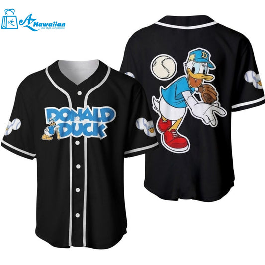 Donald Duck Disney Cartoon Graphics All Over Print Unisex Baseball Jersey 