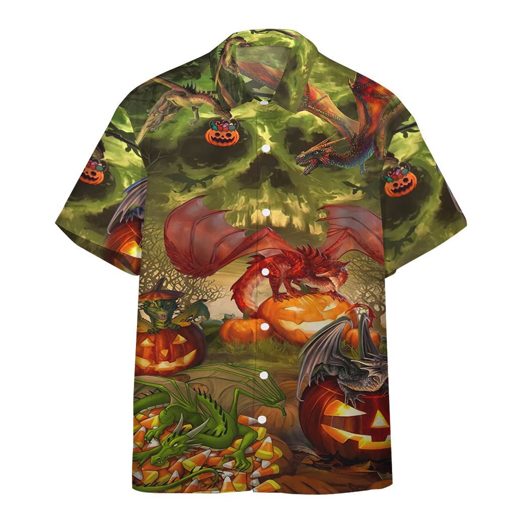 Spooky Dragon Halloween Custom Hawaiian Shirt | For Men & Women | Adult | HW8947