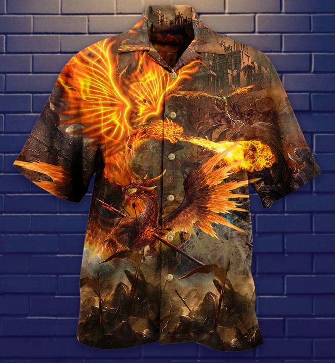 Dragon Fire Print Short Sleeve 