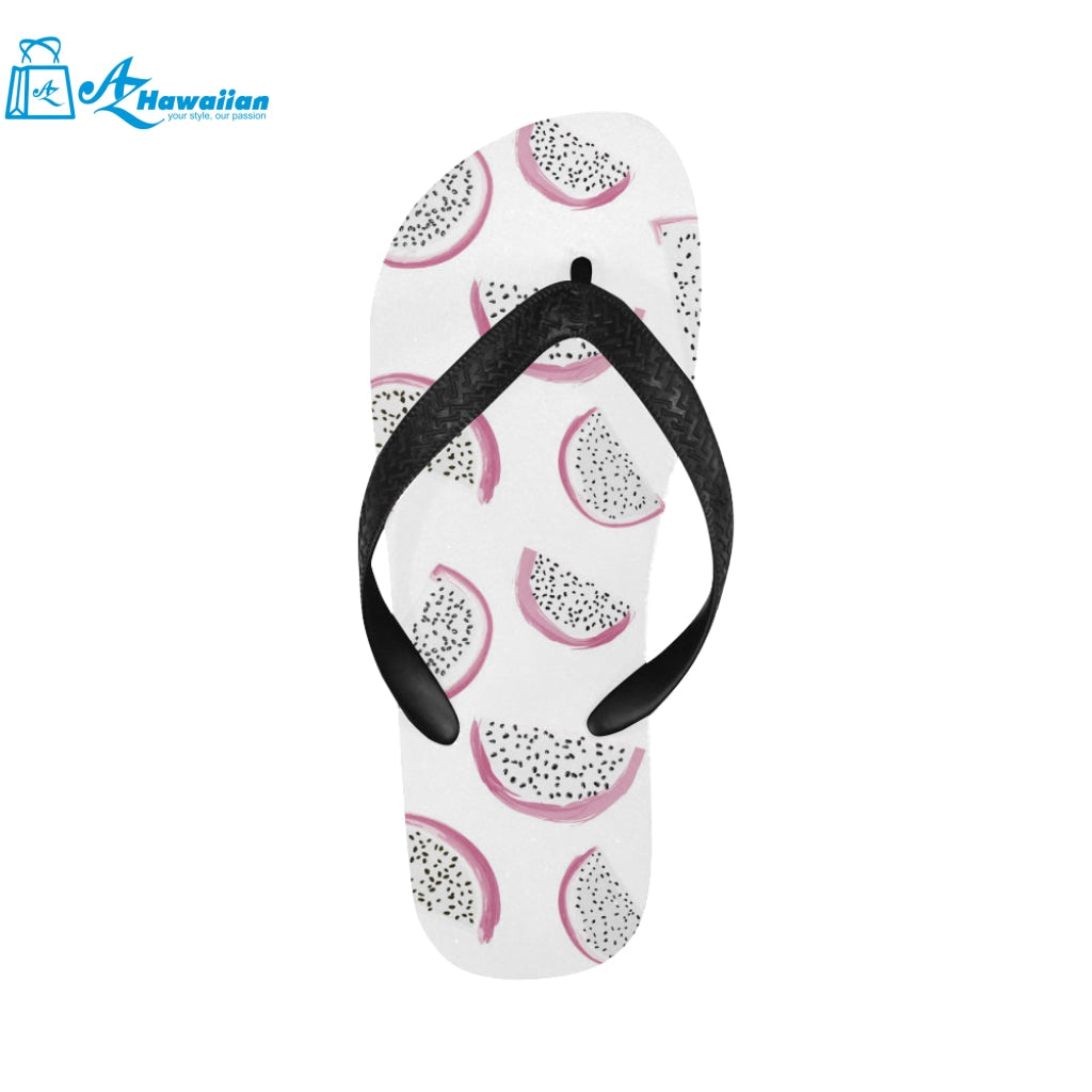 dragon fruit pattern Unisex Flip Flops