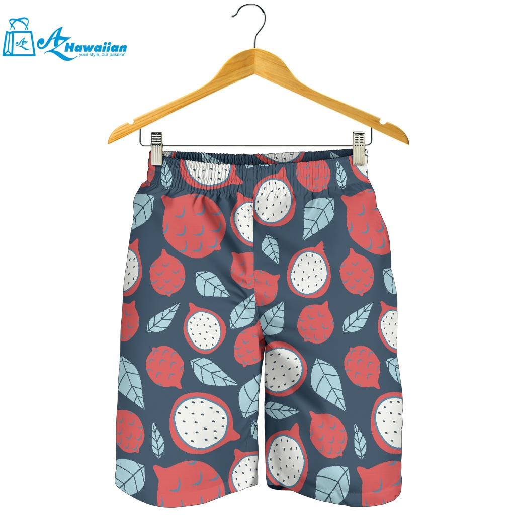 Dragon Fruits Dark Blue Background Men Shorts