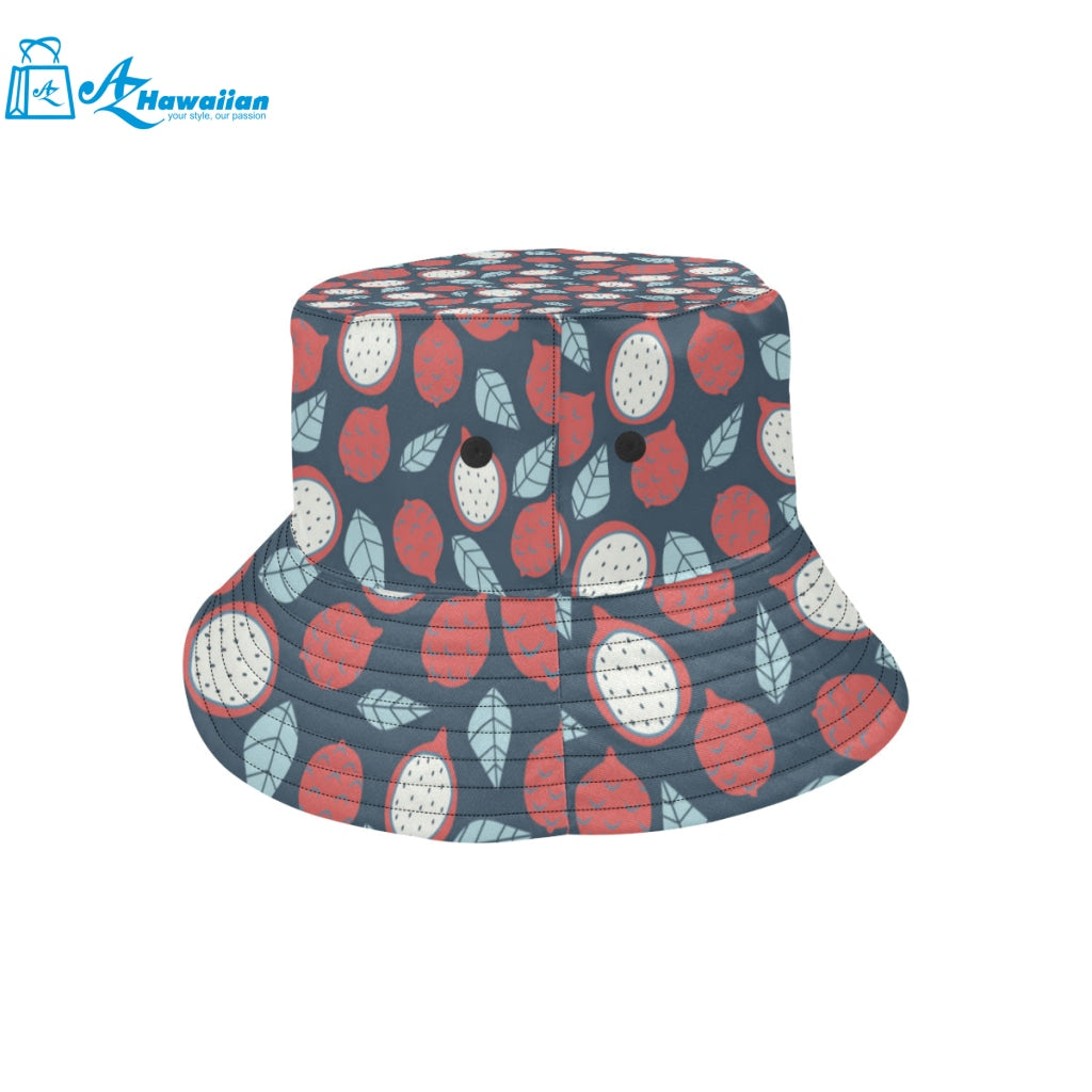 dragon fruits dark blue background Unisex Bucket Hat