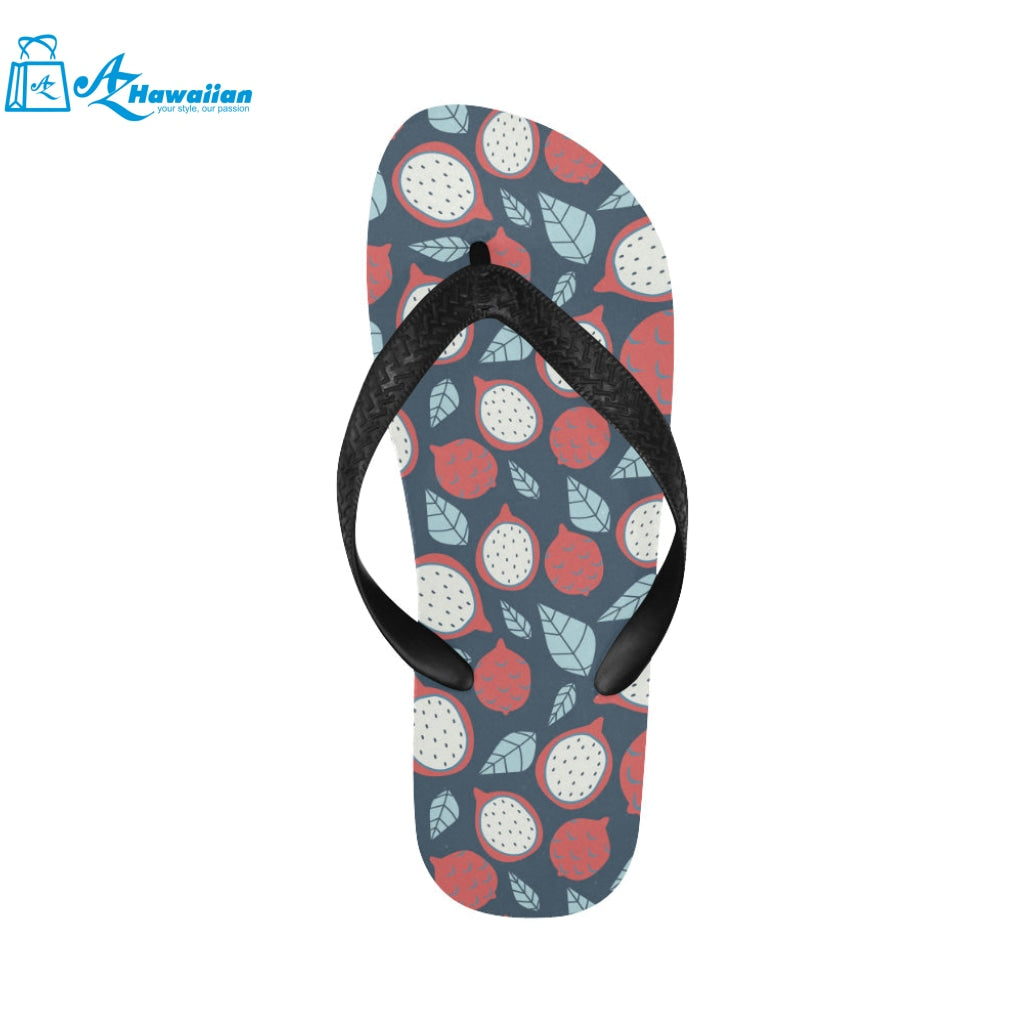 dragon fruits dark blue background Unisex Flip Flops