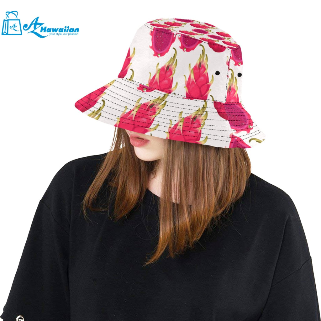 dragon fruits design pattern Unisex Bucket Hat