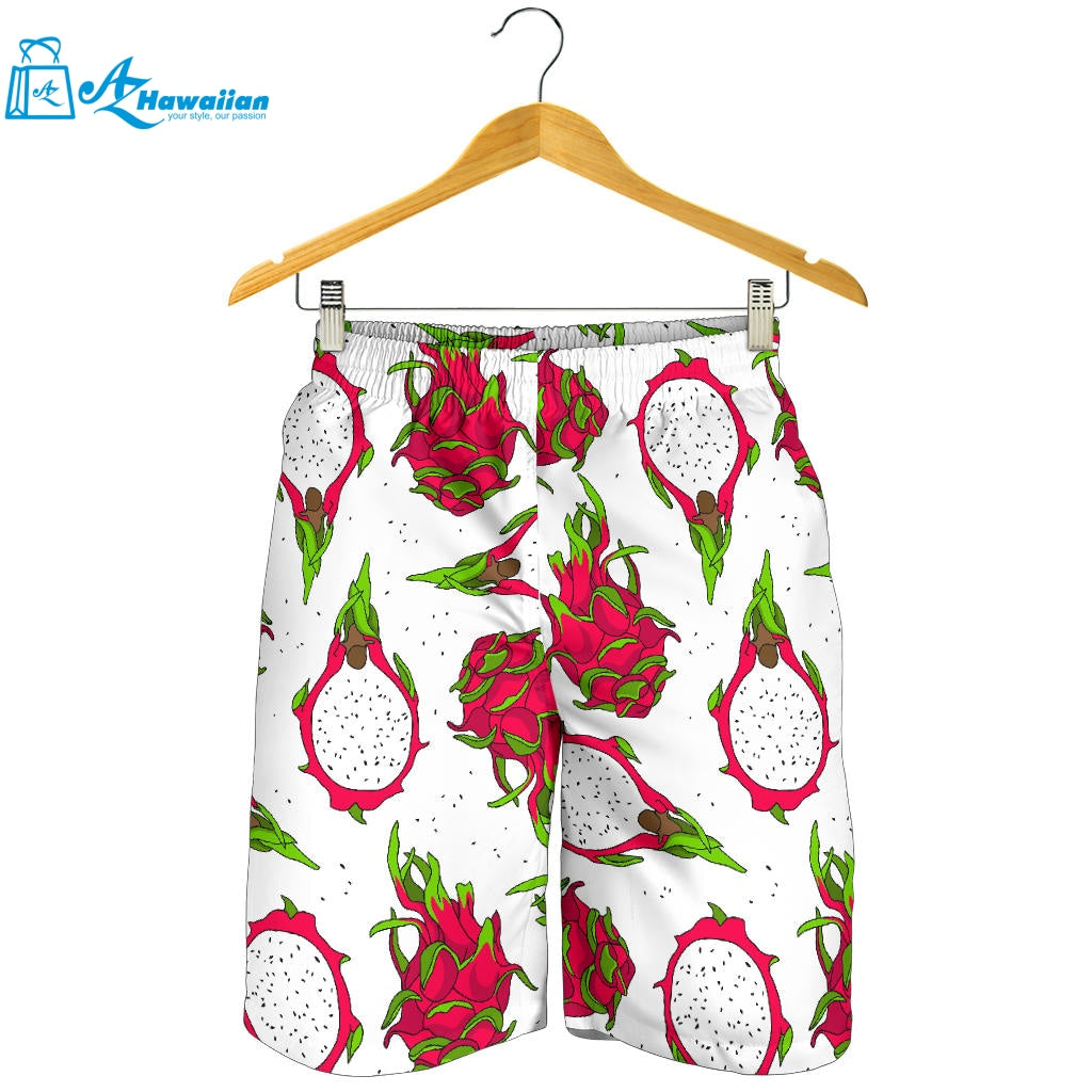 Dragon Fruits White Background Men Shorts