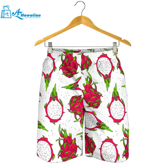 Dragon Fruits White Background Men Shorts