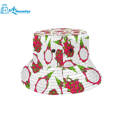 dragon fruits white background Unisex Bucket Hat