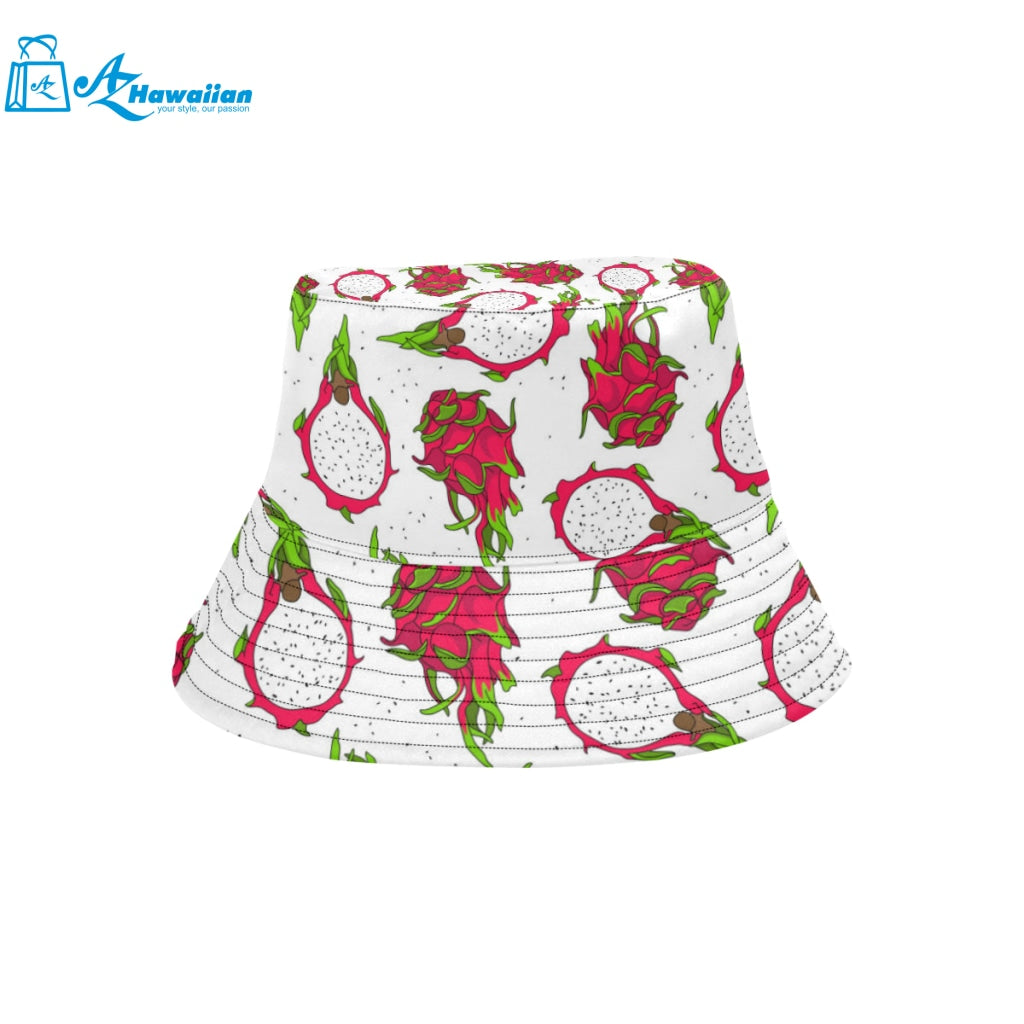 dragon fruits white background Unisex Bucket Hat