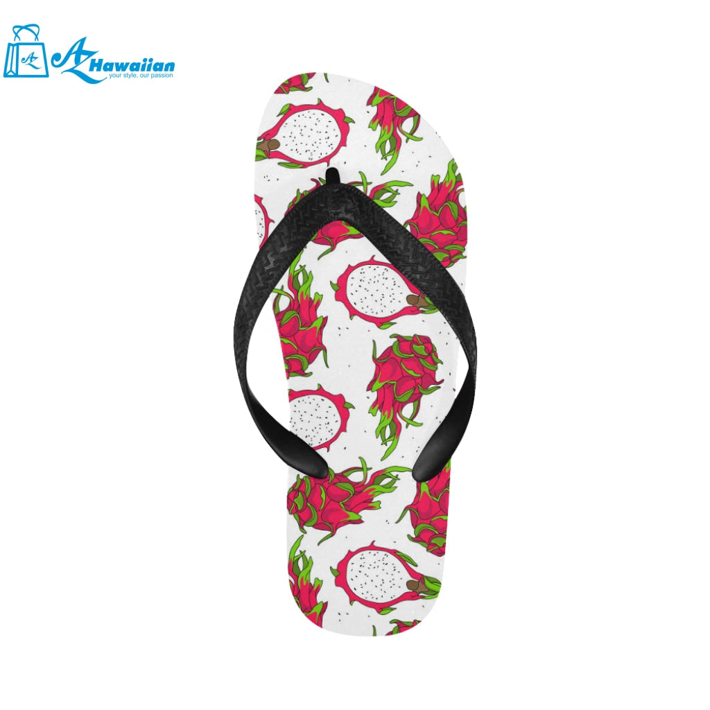 dragon fruits white background Unisex Flip Flops