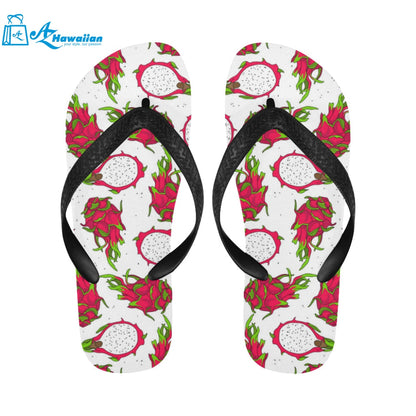 dragon fruits white background Unisex Flip Flops