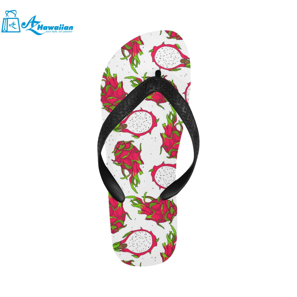 dragon fruits white background Unisex Flip Flops