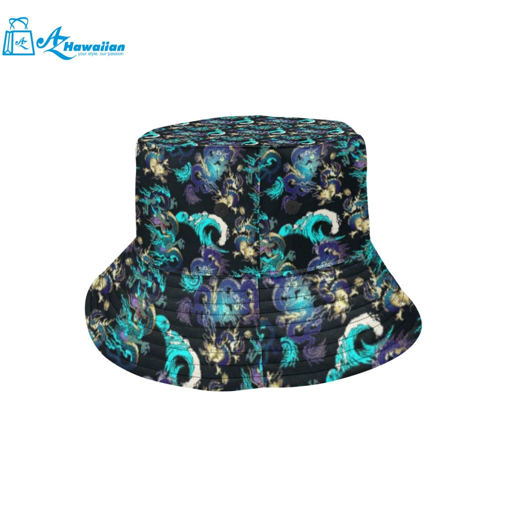 Dragon sea wave pattern Unisex Bucket Hat