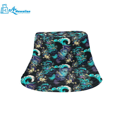 Dragon sea wave pattern Unisex Bucket Hat