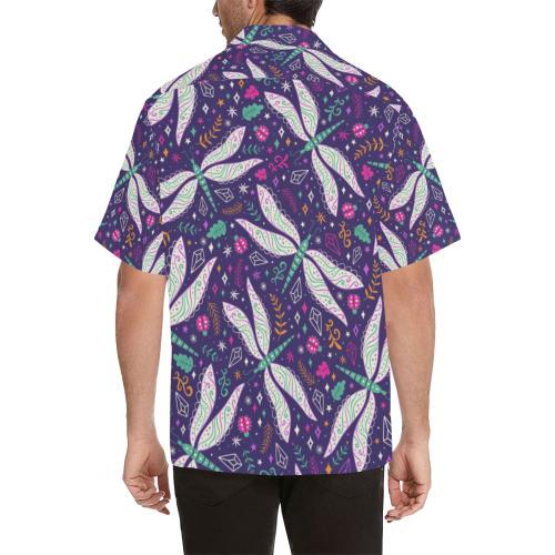 Dragonfly Pattern Hawaiian Shirt
