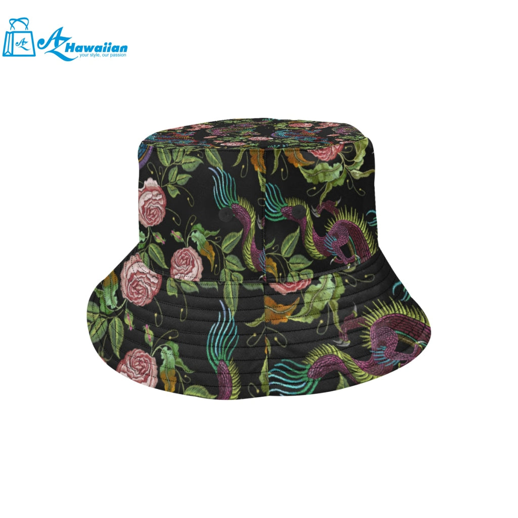 Dragons flower pattern Unisex Bucket Hat