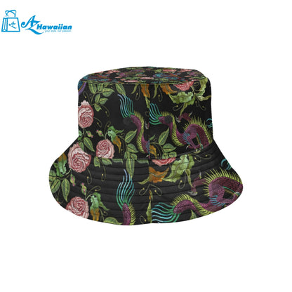 Dragons flower pattern Unisex Bucket Hat