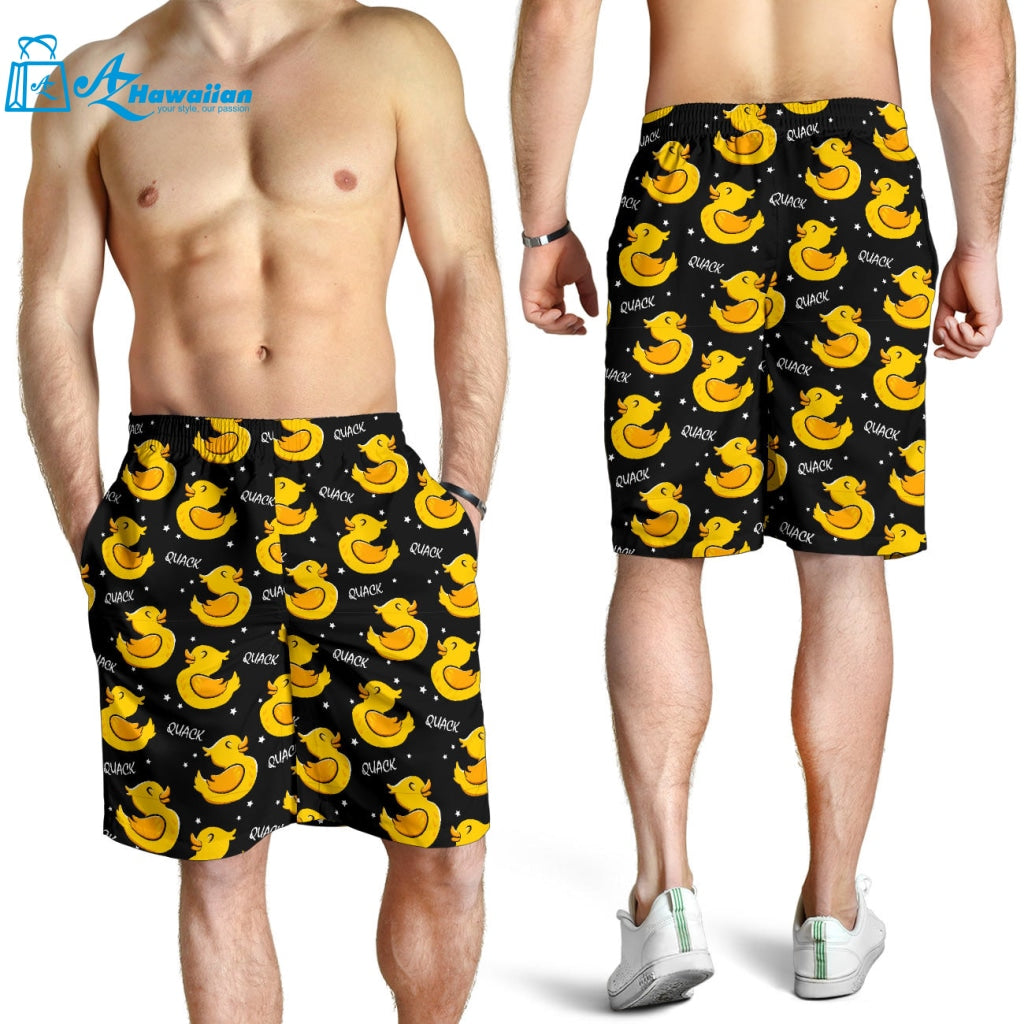 Duck Toy Pattern Print Design 05 Men Shorts