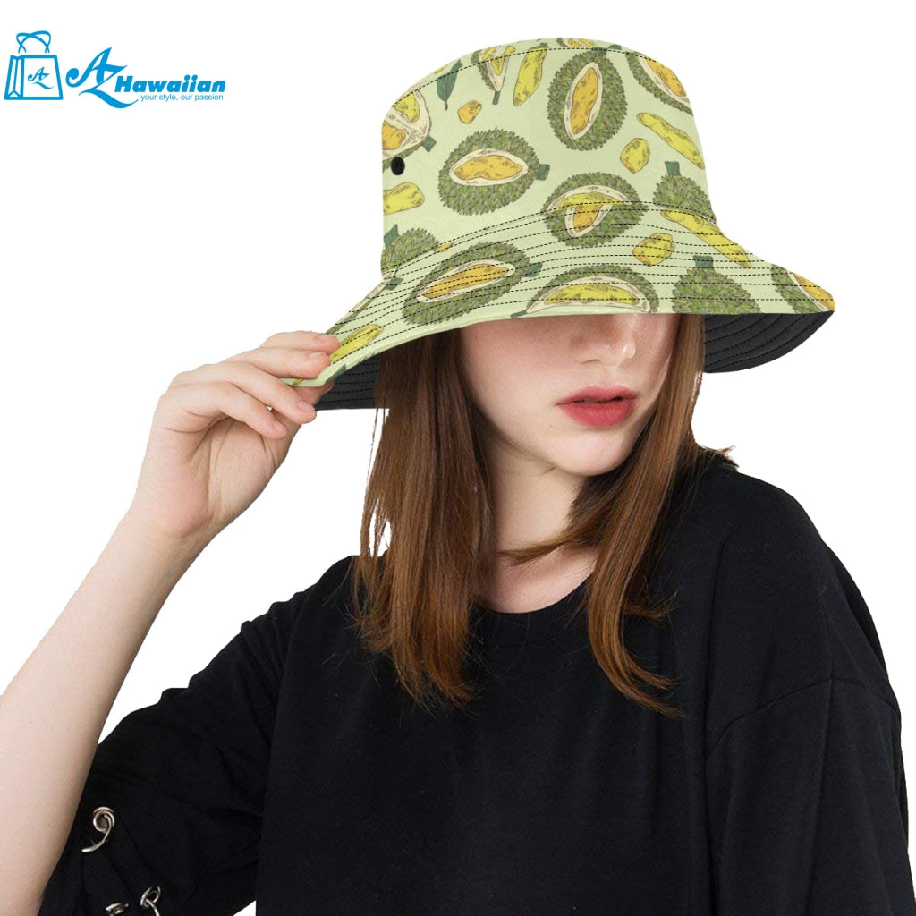 Durian leaves pattern background Unisex Bucket Hat