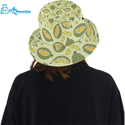 Durian leaves pattern background Unisex Bucket Hat