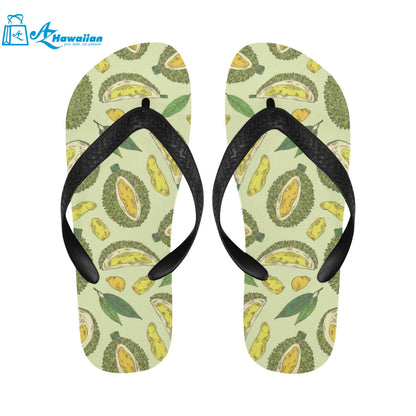 Durian leaves pattern background Unisex Flip Flops