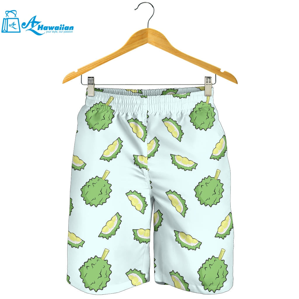 Durian Pattern Blue Background Men Shorts