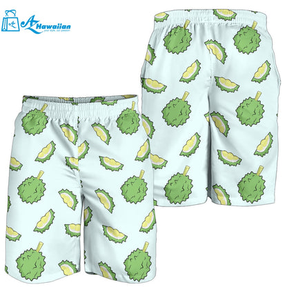 Durian Pattern Blue Background Men Shorts